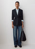 Relaxed-Fit One-Button Blazer with Removable Sash