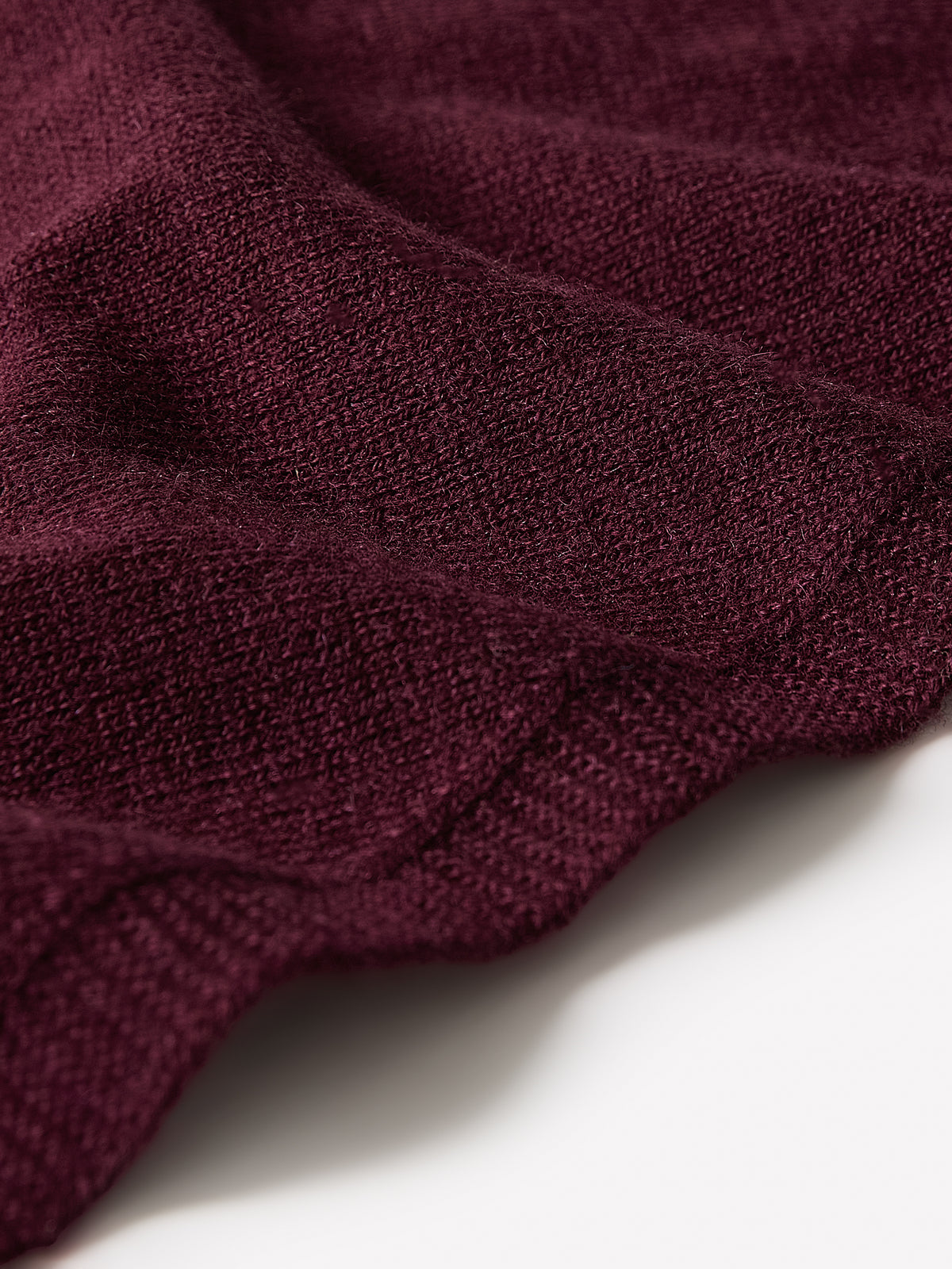 Knit Scarf Mercerized Merino Wool Triangle Neckerchief