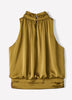 Satin Sleeveless Halter Blouse