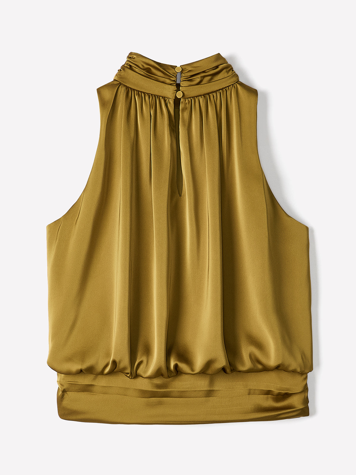 Satin Sleeveless Halter Blouse