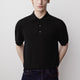 Merino Wool Polo Sweater Short Sleeve