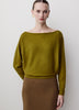 Off Shoulder Knit Sweater 100% Merino Wool