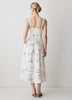 Sleeveless Square-Neck Linen-Blend Midi Dress