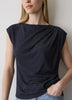 Knit Blouse Pleated Extended Sleeve