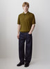 Merino Wool Polo Sweater Short Sleeve