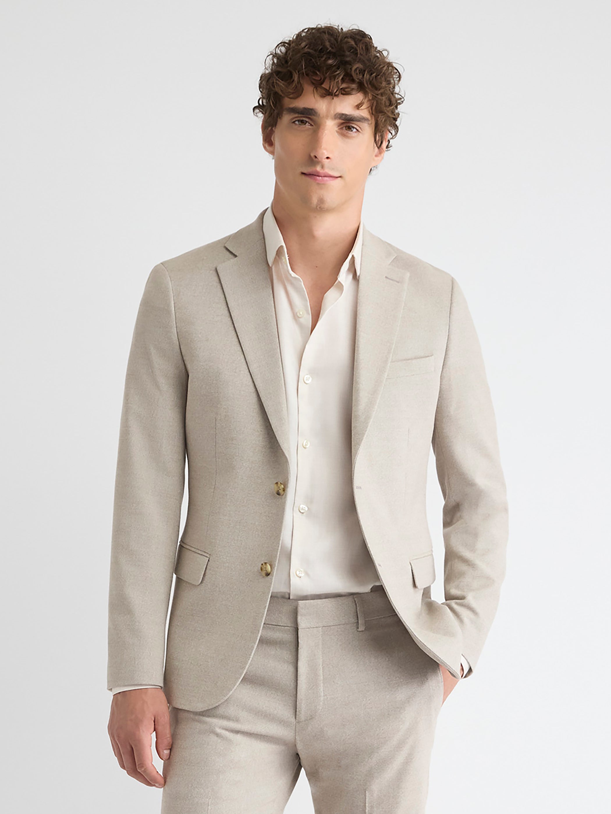 Slim-Fit Brushed Twill Blazer