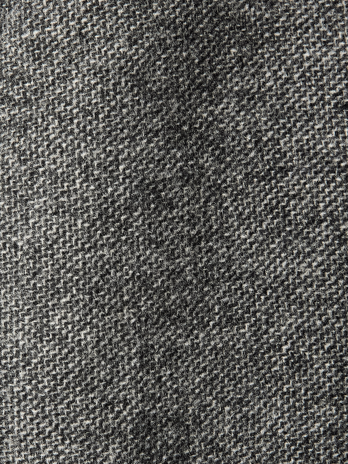 Woven Tweed Double-Breasted Long Coat with Tailored Collar