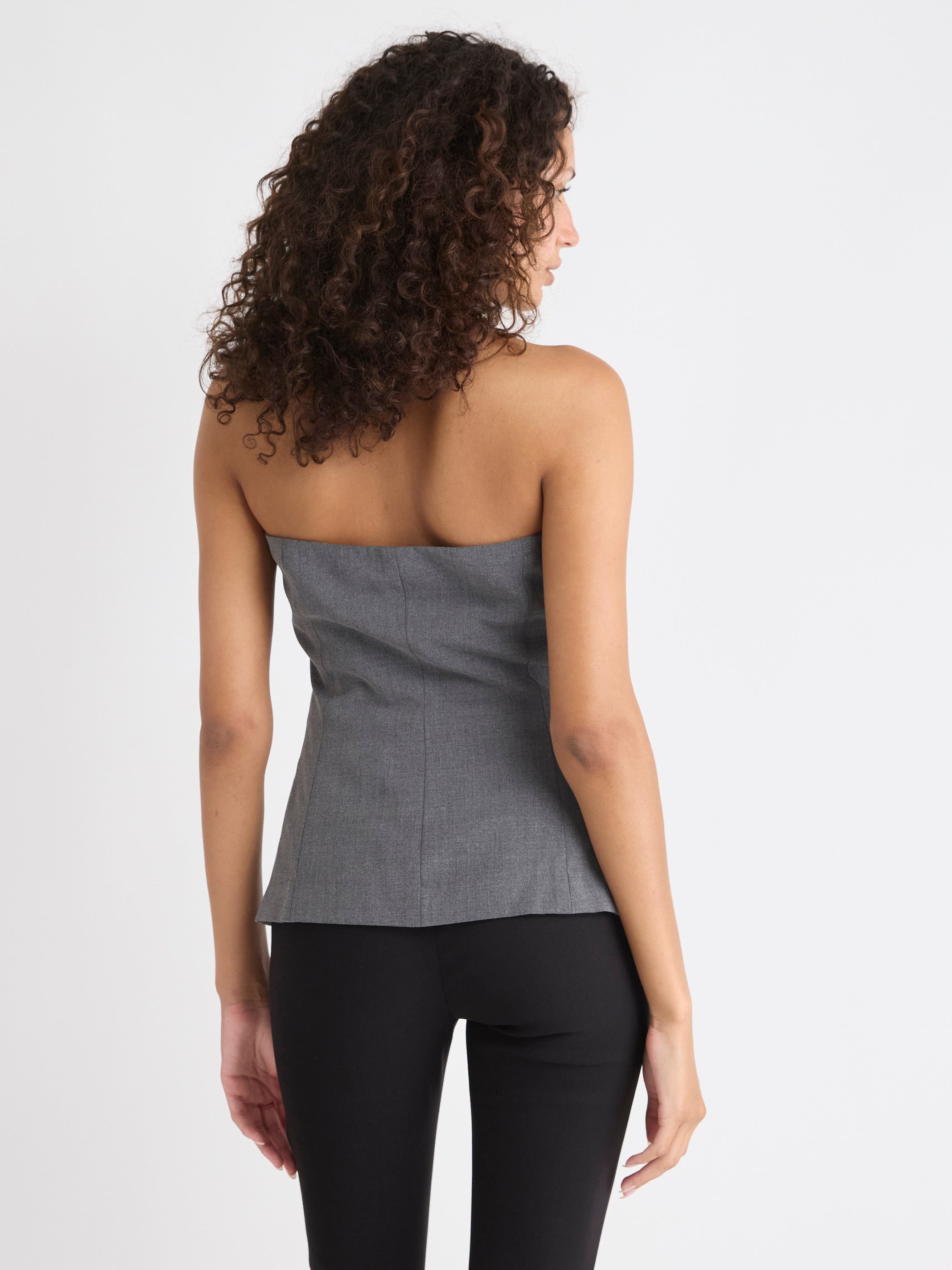 Sleeveless Bustier Blouse