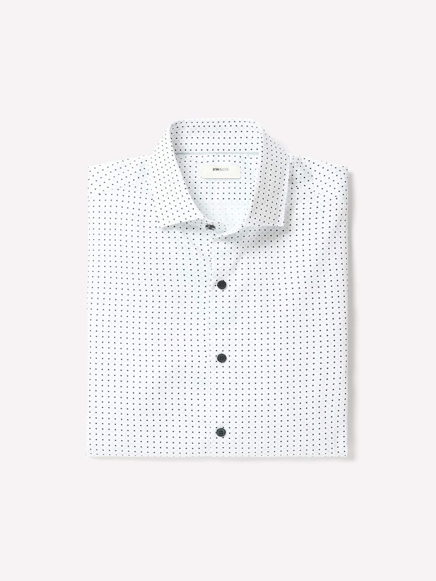 Slim Fit Dress Shirt With Micro Geometric Pattern