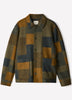 Men’s Wool Blend Knit Outerwear Jacket Plaid