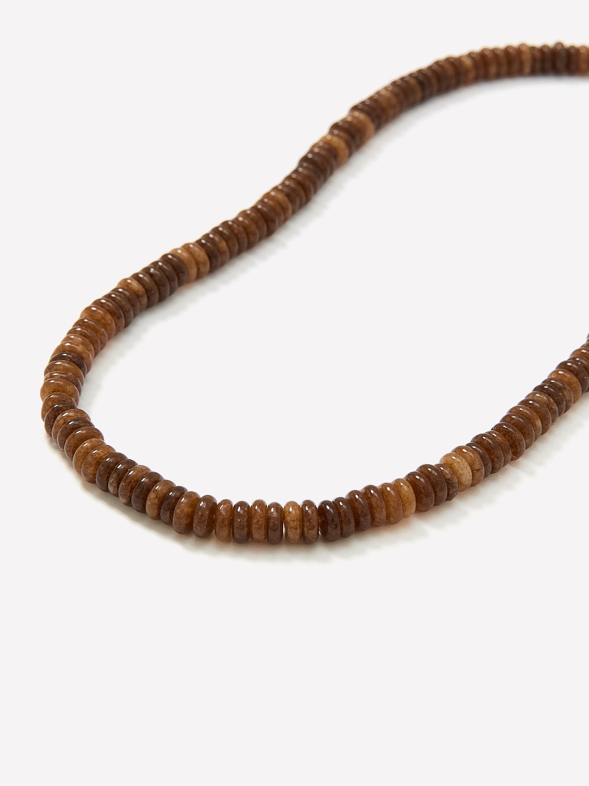 Beaded Metal Imitation Necklace With Semi-Precious Stones