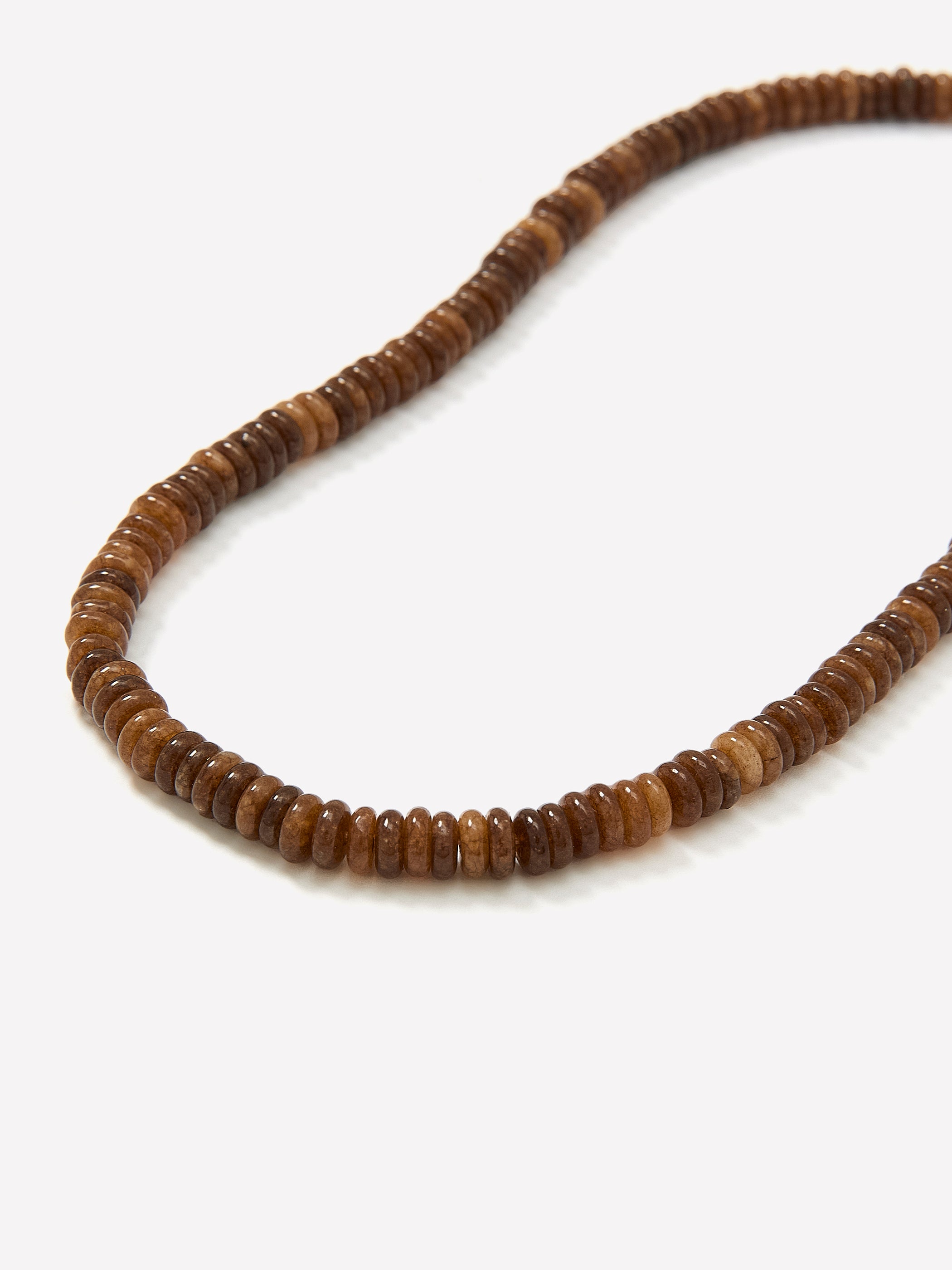 Beaded Metal Imitation Necklace With Semi-Precious Stones