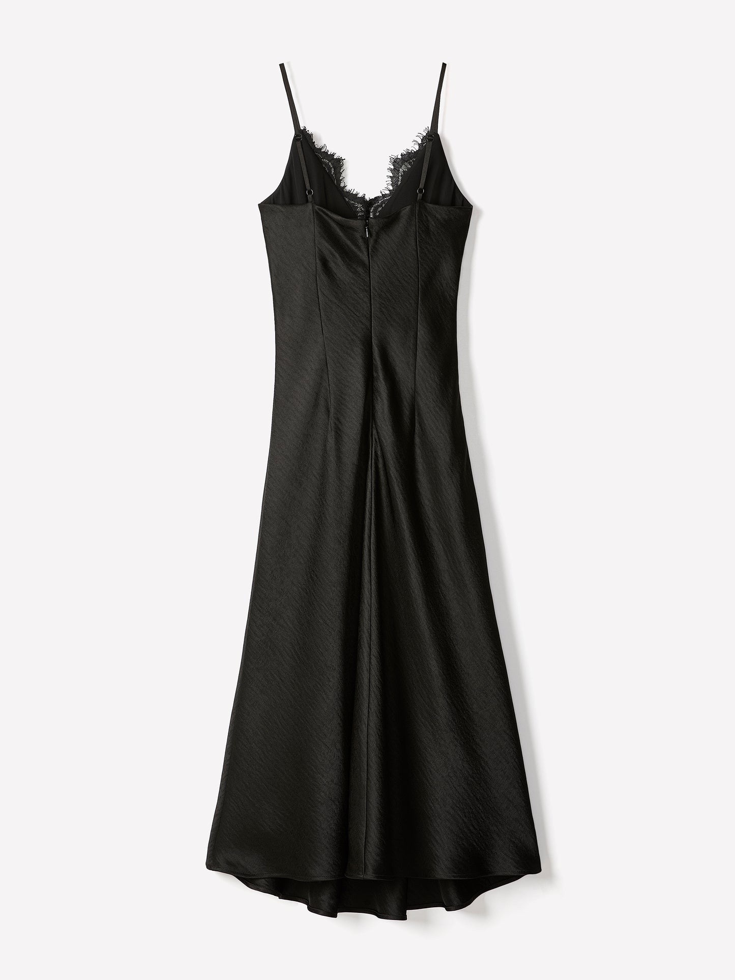 Woven Satin Lace Cami Dress