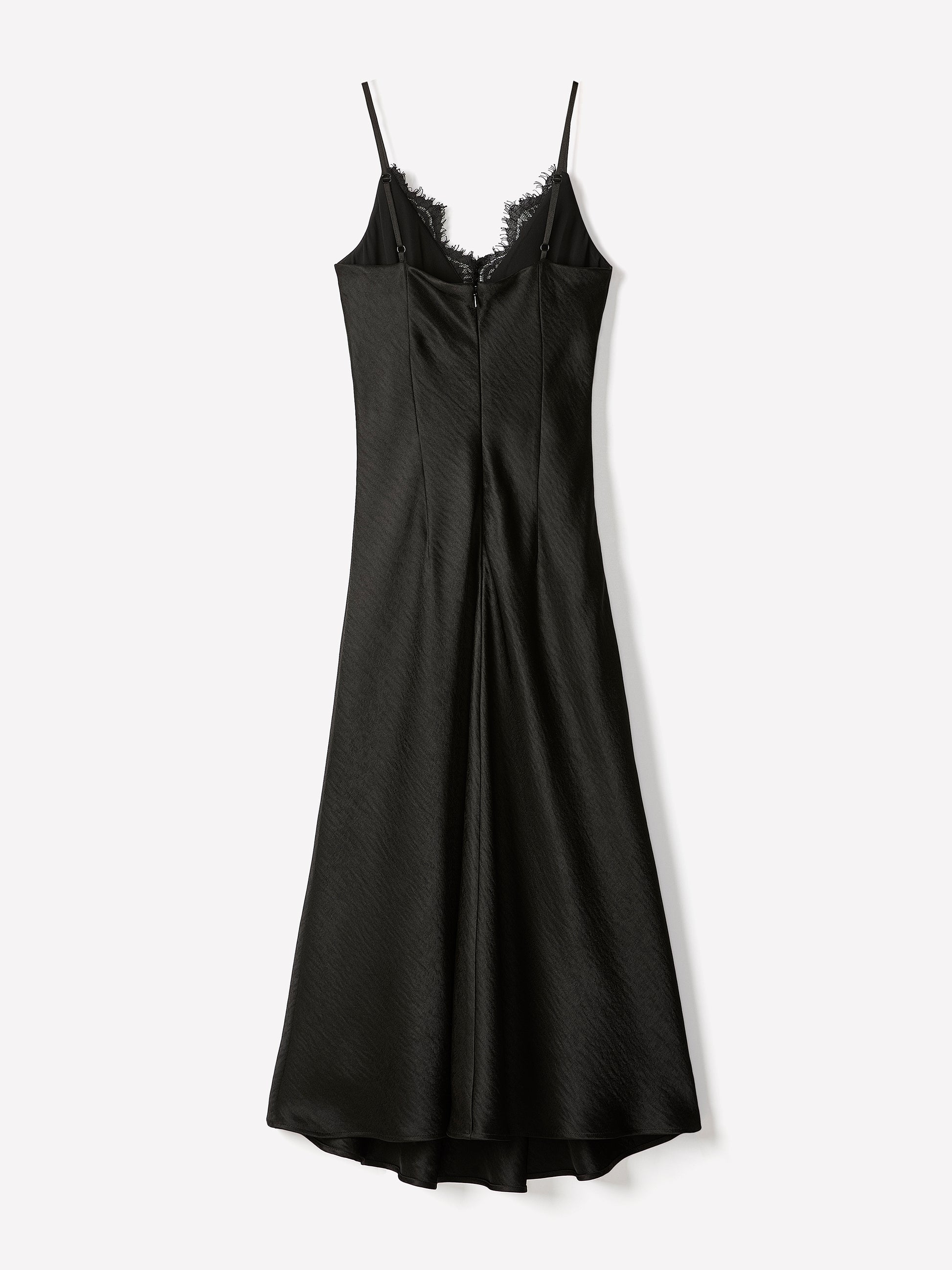 Woven Satin Lace Cami Dress