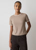 Short-Sleeve Crew-Neck Ribbed Basic Tee