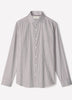 Slim Fit Cotton Woven Shirt Rust Stripe