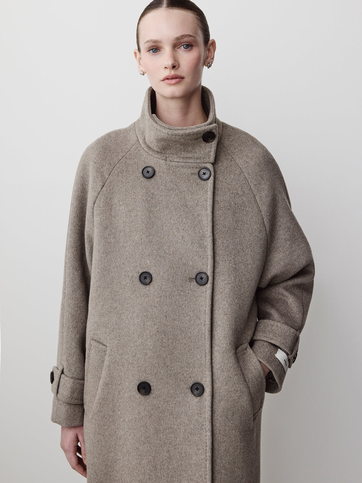Classic Wool-Blend Double-Breasted Coat