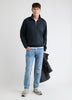 Long-Sleeve Quarter-Zip Mock-Neck Sweater