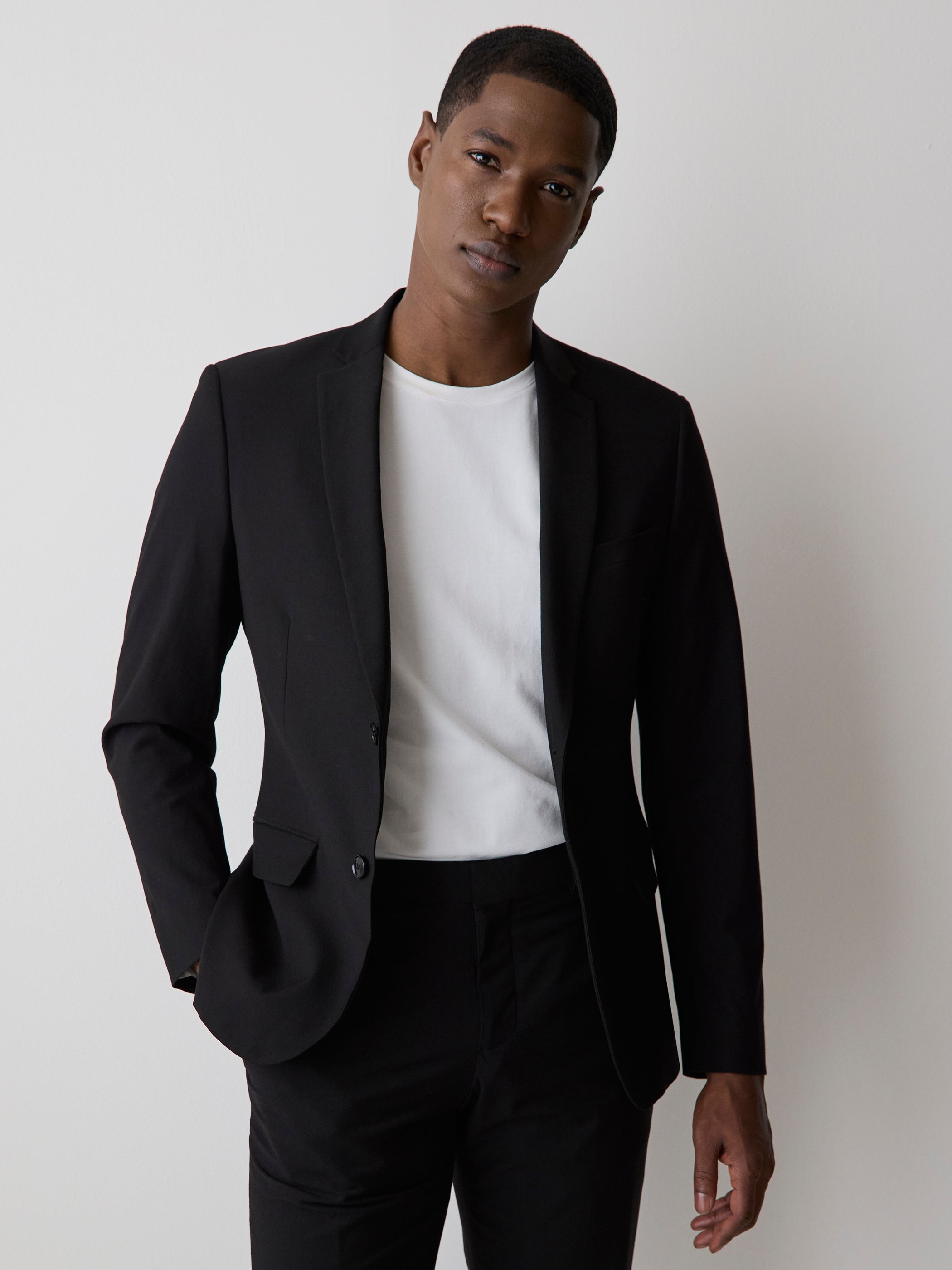 Essential Tailored Fit Wool-Blend Suit Blazer