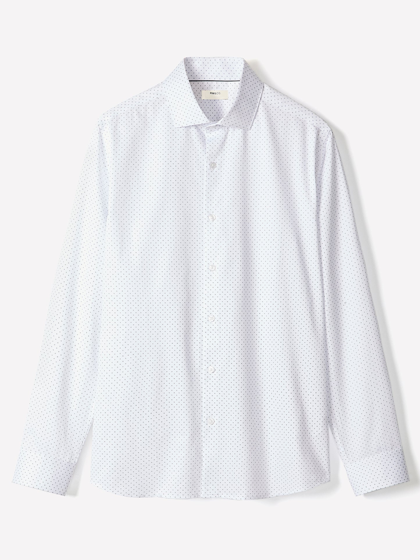 Tailored-Fit Dress Shirt with Floral Pattern