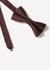 Woven Silk Bow Tie Burgundy