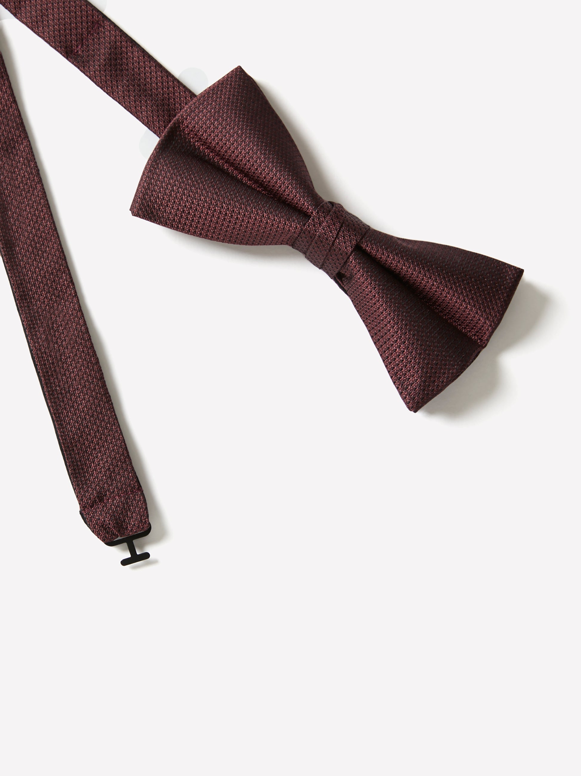 Woven Silk Bow Tie Burgundy