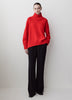 Long-Sleeve Mock-Neck Merino-Blend Sweater
