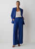 Wide Leg High Rise Woven Pant with Pleats