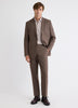 Pleated Tapered-Leg Taupe Suit Pant