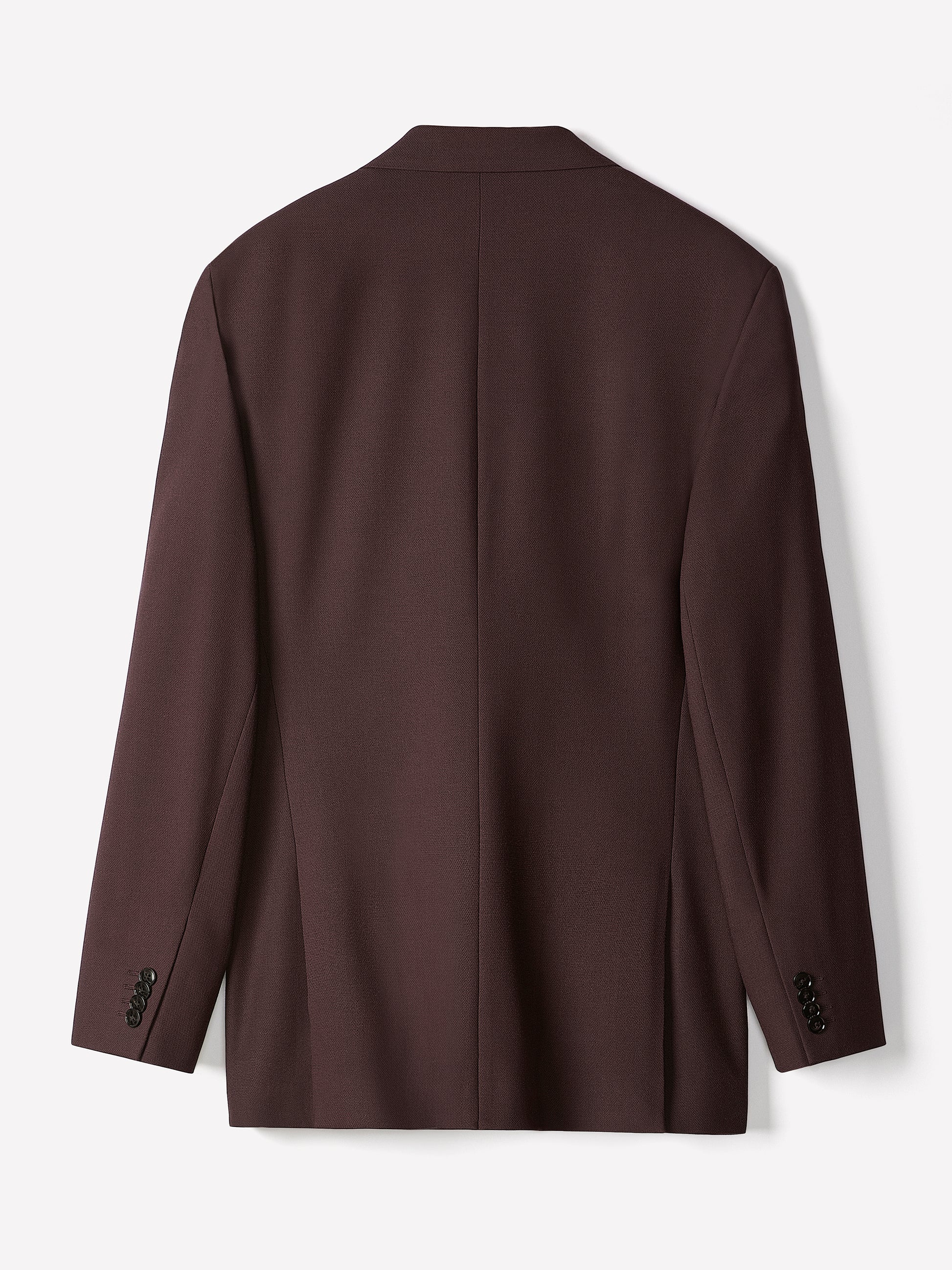 Slim Fit Woven Blazer in Burgundy