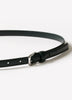 Slim Leather Belt with Square Buckle