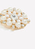 Pearl Brooch with Rhinestones
