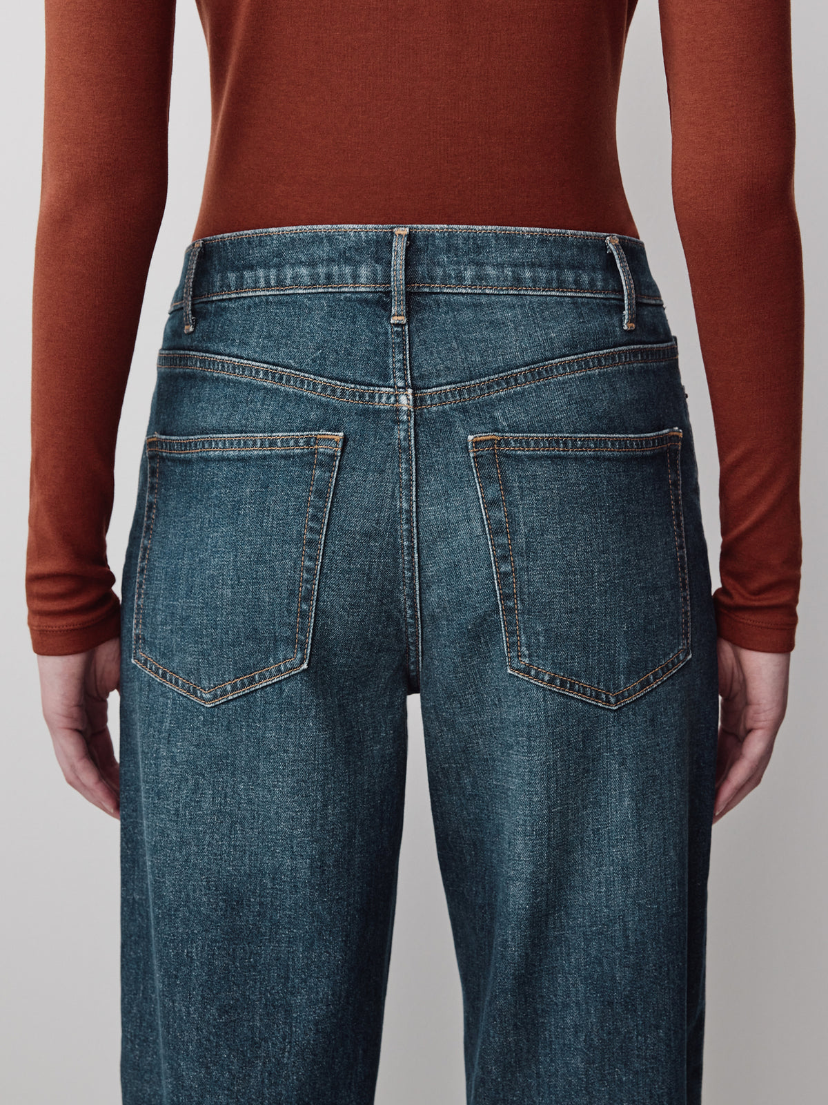 Mid-Rise Straight-Leg Jeans