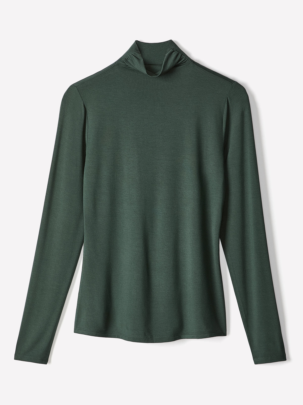 Long-Sleeve Mock-Neck Top
