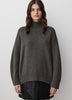Long-Sleeve Mock-Neck Merino-Blend Sweater