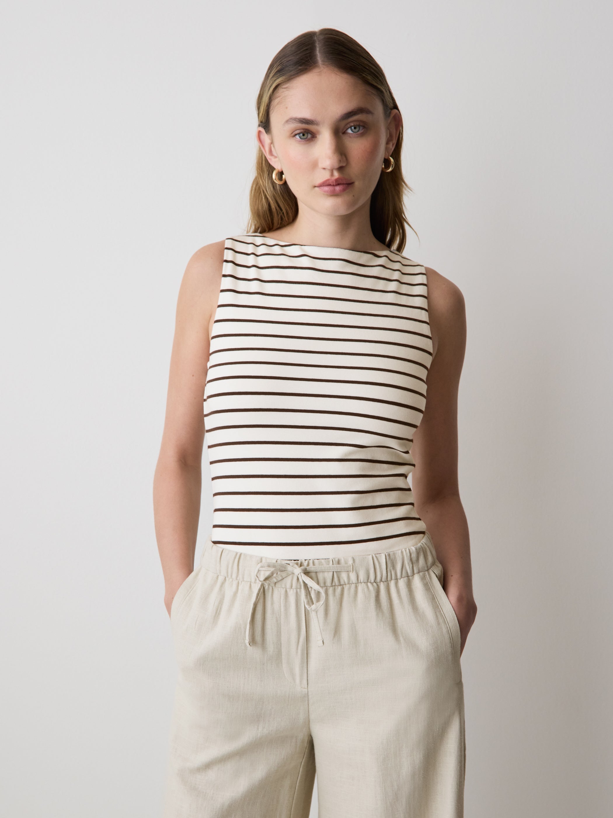 Organic Cotton Boat-Neck Cami