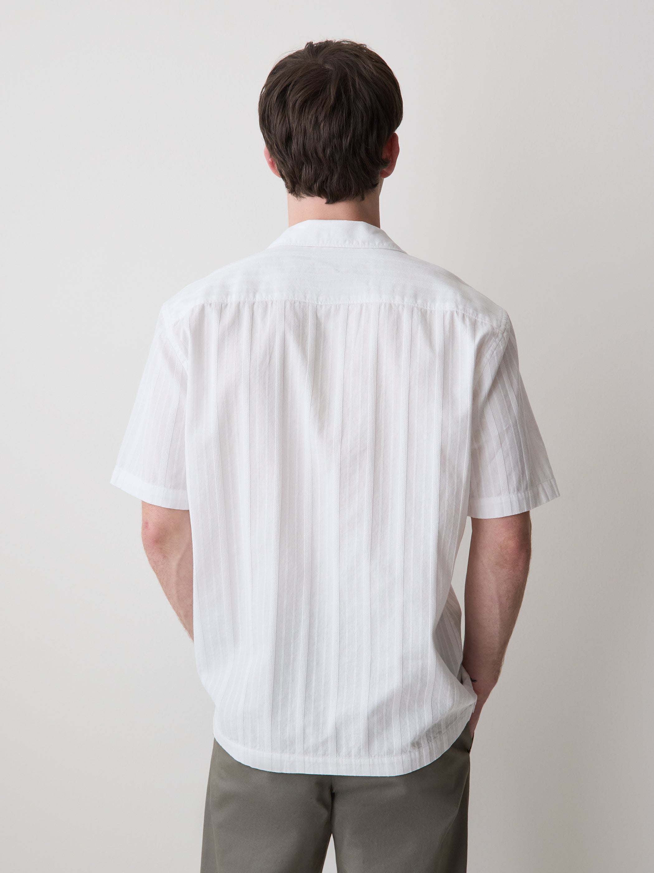 Short-Sleeve Shirt with Camp Collar