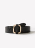 Leather Belt with Large Buckle