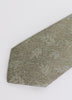 Green Regular Tie with Foliage Pattern