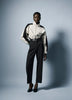 Twill High-Rise Barrel Ankle Pant