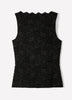 Sleeveless Boat-Neck Lace Top