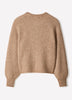 Wool-Blend Long-Sleeve Crew-Neck Cardigan