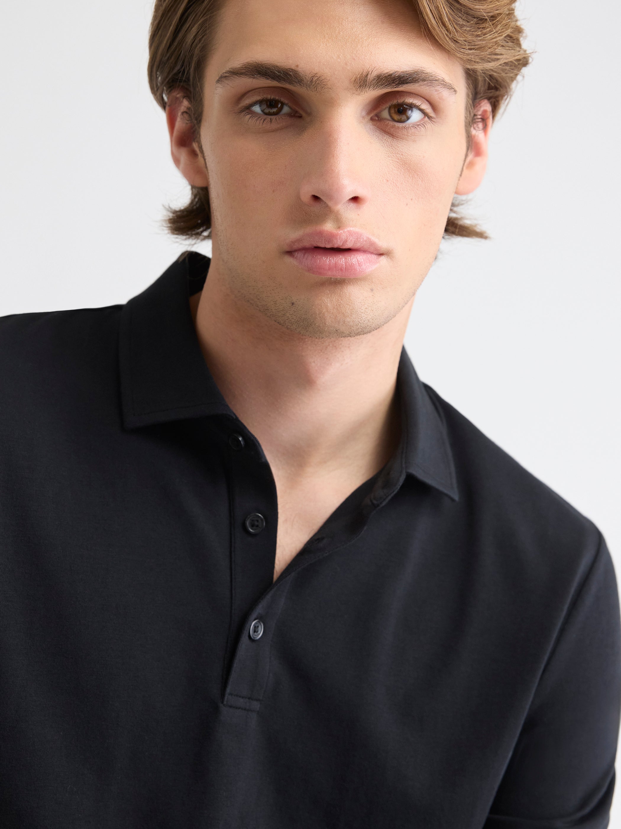 Polo à Manches Longues en Coton Supima (R)