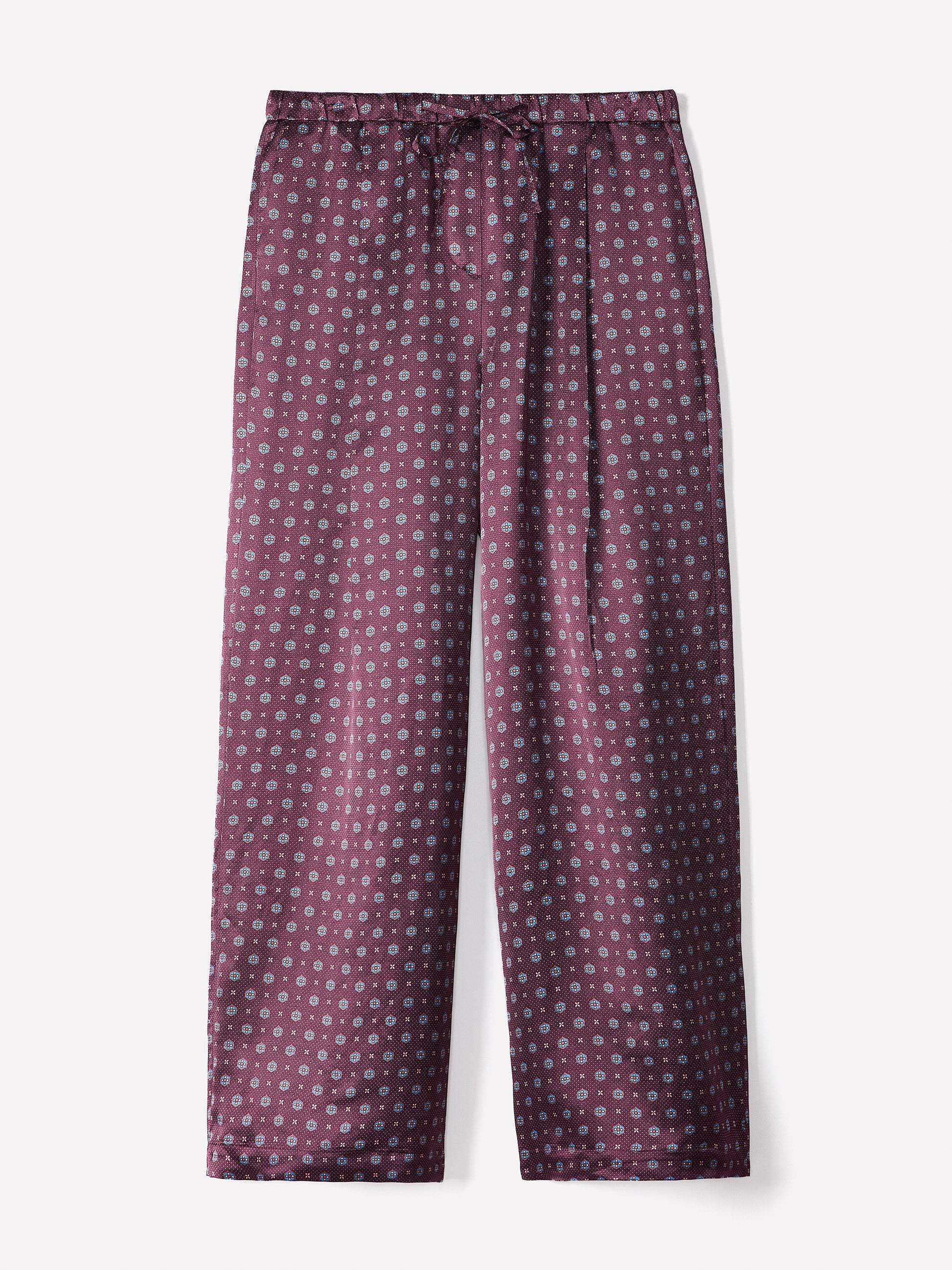 Pull-On Mid-Rise Wide-Leg Pant