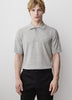 Merino Wool Polo Sweater Short Sleeve