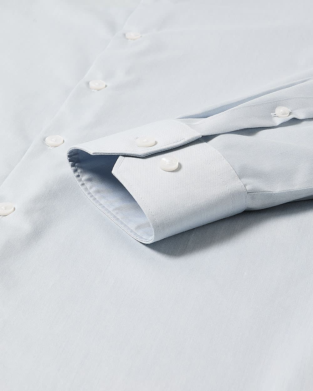 Slim Fit Denim-Like Dress Shirt