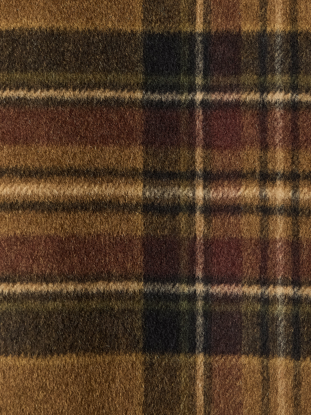 Wool-Blend Oversized Plaid Coat