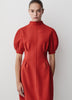 Short-Sleeve Mock-Neck Hourglass Sweater Dress