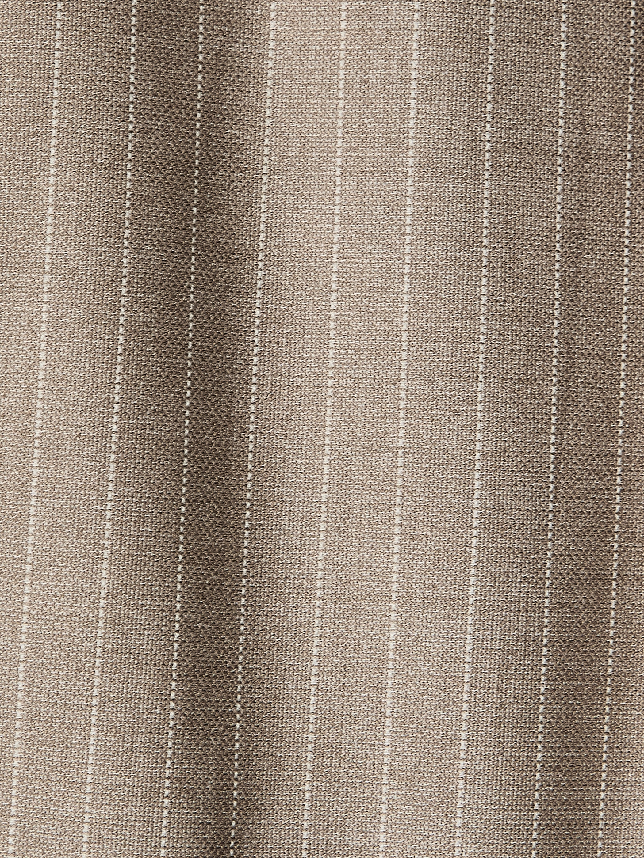 Tapered Taupe Pinstripe Woven Pant