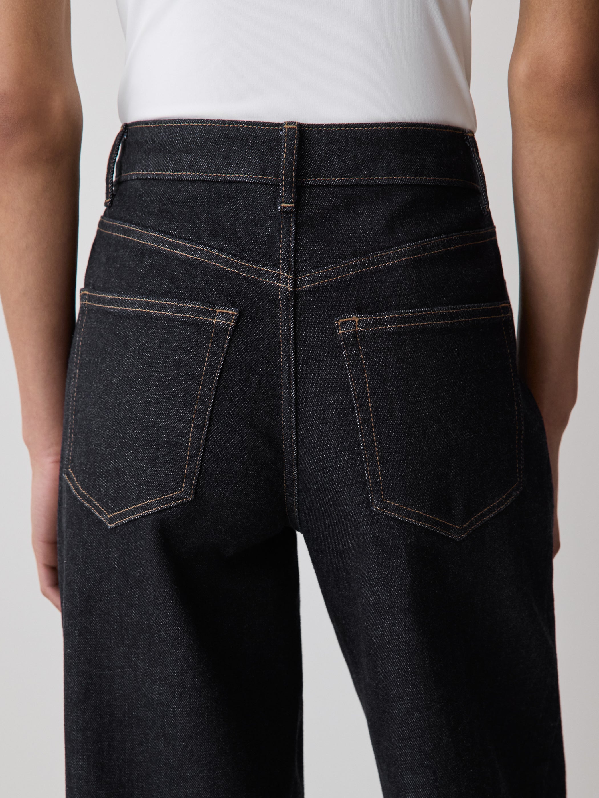 Dark-Wash High-Rise Ultra-Wide-Leg Jeans